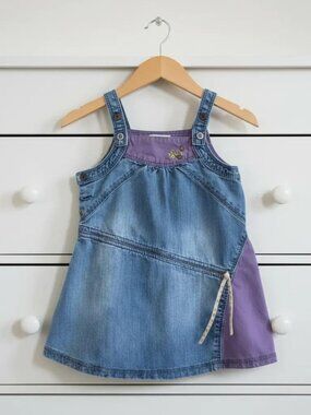 Mexx Colourblock Denim Lightweight Dress 6-9 Months